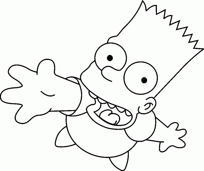 Malvorlage Bart Simpson