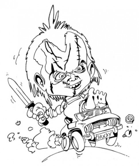 Chucky coloring page