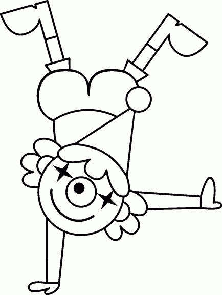 Clown Show Coloring Page