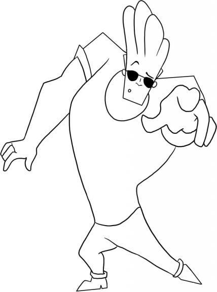 Johnny bravo coloring page