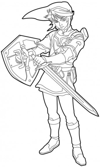 Coloriage Link Zelda