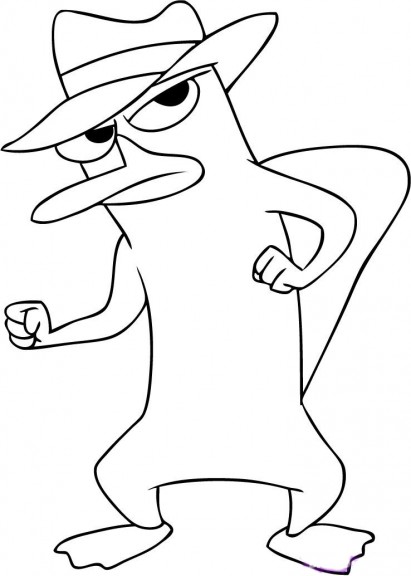 Coloring page Perry the platypus