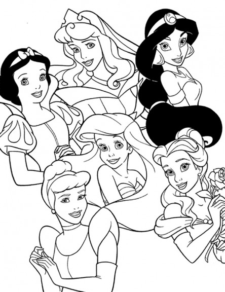 Omalovánka Disney Princezny