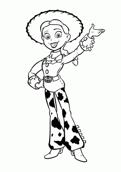 Desenho para Colorir Jessie Toy Story 2