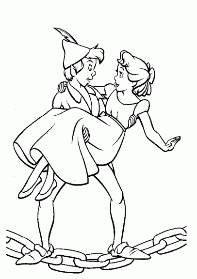 Coloriage Peter Pan et Wendy