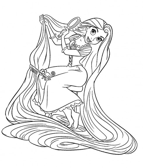 Coloriage Raiponce Disney