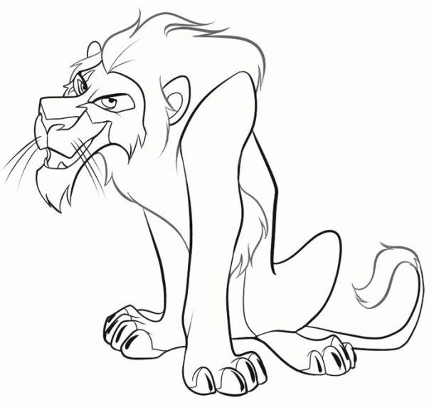 Disney Scar Coloring Page