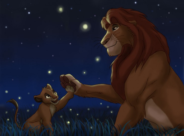 Mufasa y Simba El Rey León