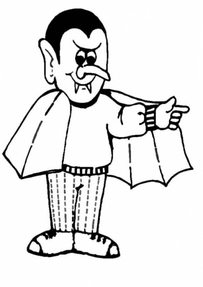 Dracula coloring page