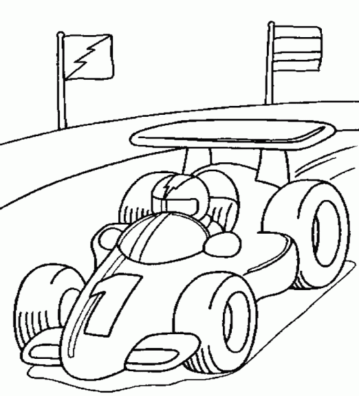 Formula 1 coloring page