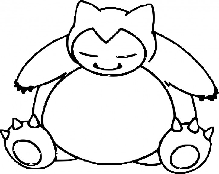 Snorlax kleurplaat