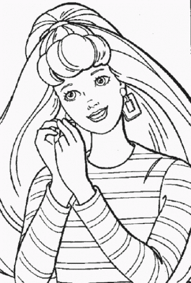 barbie coloring page