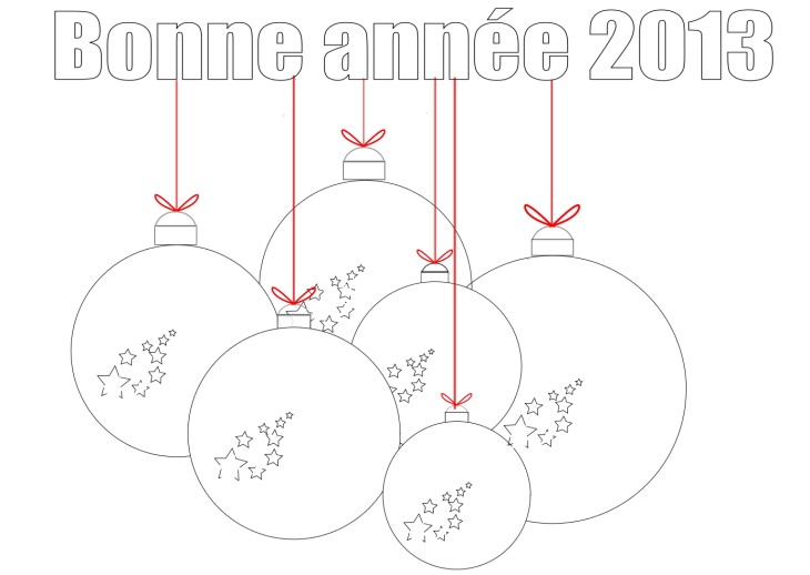 Malvorlage Frohes Neues Jahr 2013