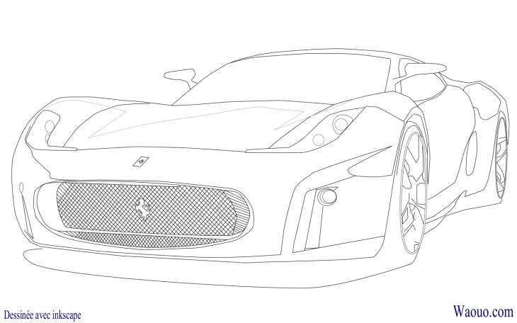 Dibujo de Ferrari F458 Italia para colorear