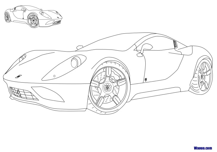 Dibujo de Ferrari FF para colorear