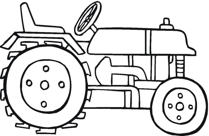 Tractor coloring page