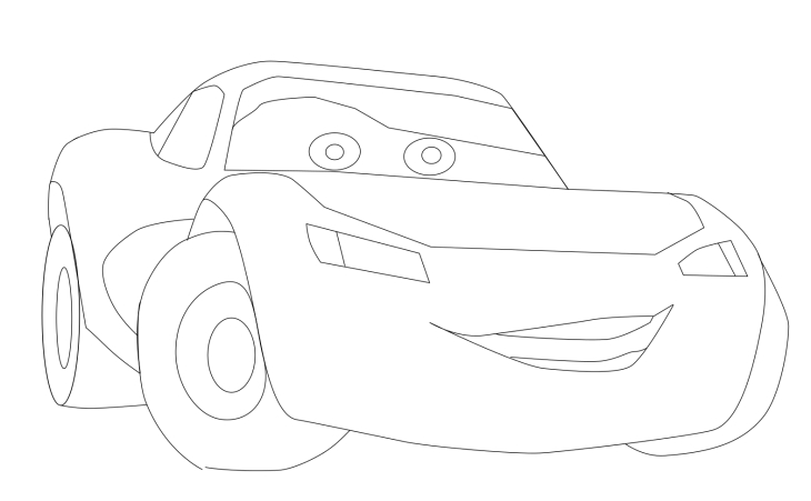 Coloriage Cars Flash McQueen