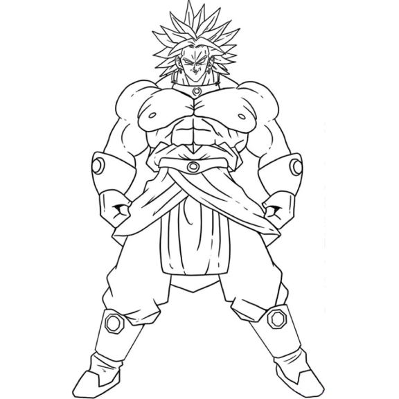 Dibujo para colorear de Dragon Ball Z Broly