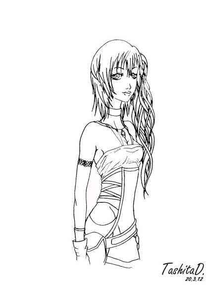 Serah Farron Coloring Page