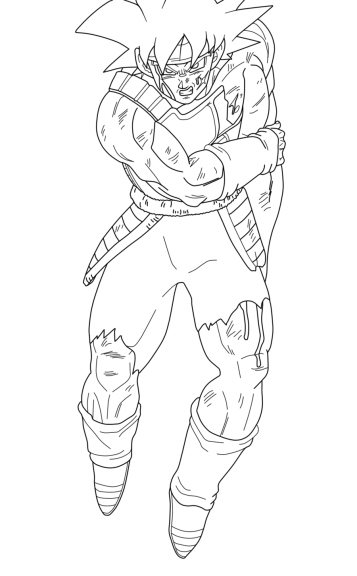 Bardock coloring page