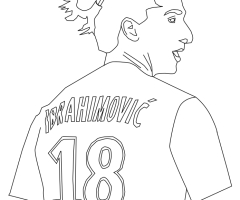 Coloriage Ibrahimovic PSG
