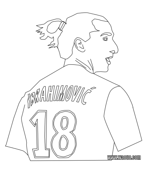 Dibujo para colorear Ibrahimovic PSG