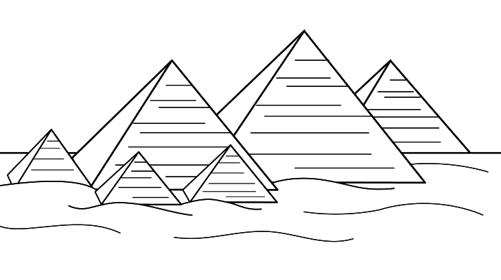 Malvorlage Pyramide von Ägypten