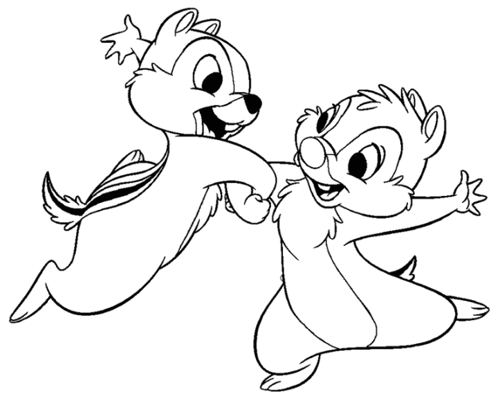 Chip and Dale coloring page