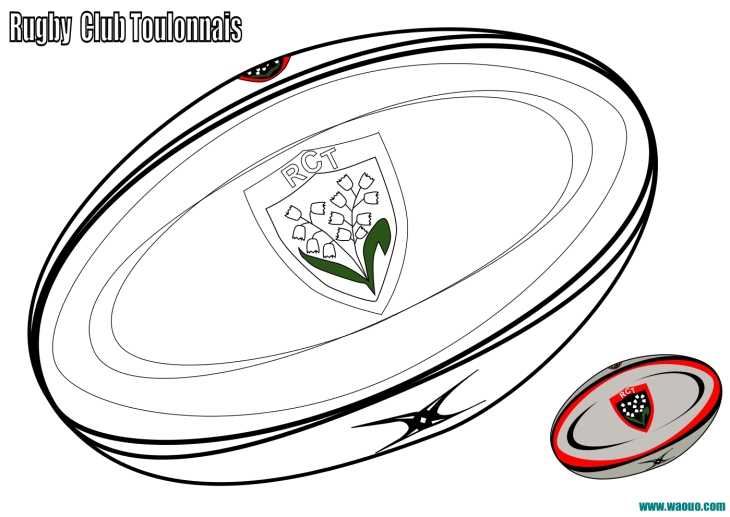 Toulon rugby ball coloring page