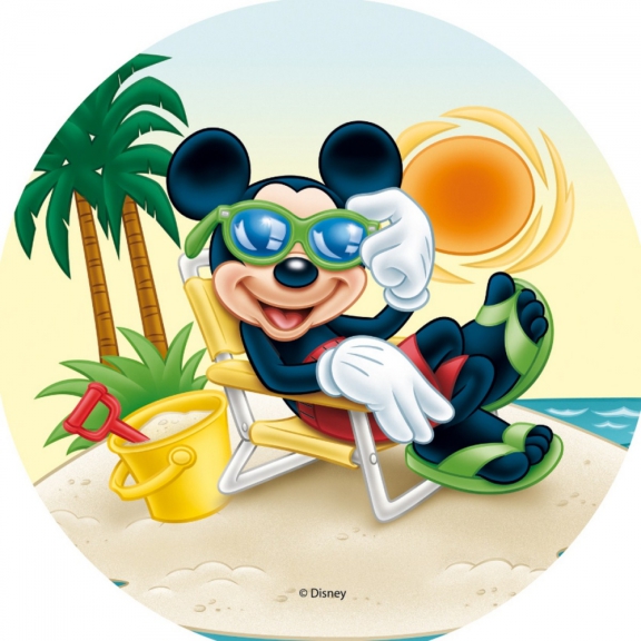 mickey en la playa