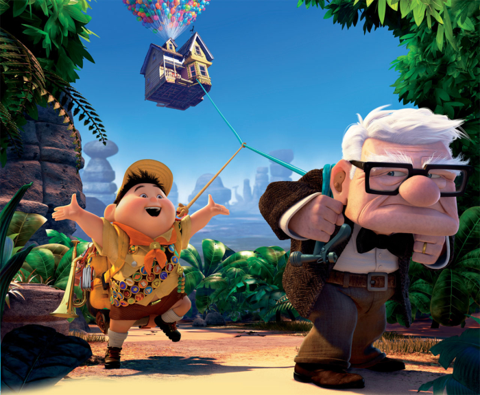 Russell og Carl Fredricksen fra Up there