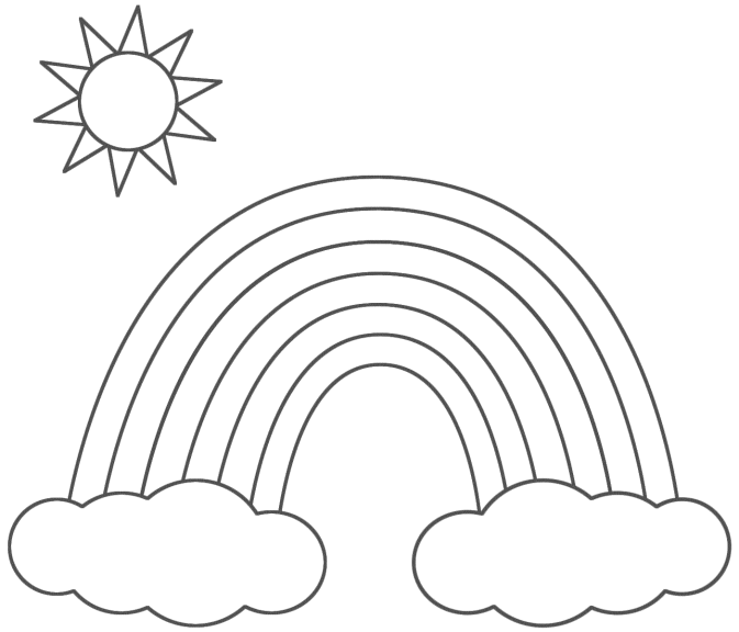 Rainbow coloring page