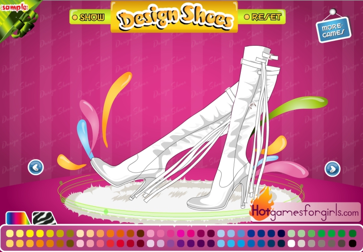 Coloring fashion shoes