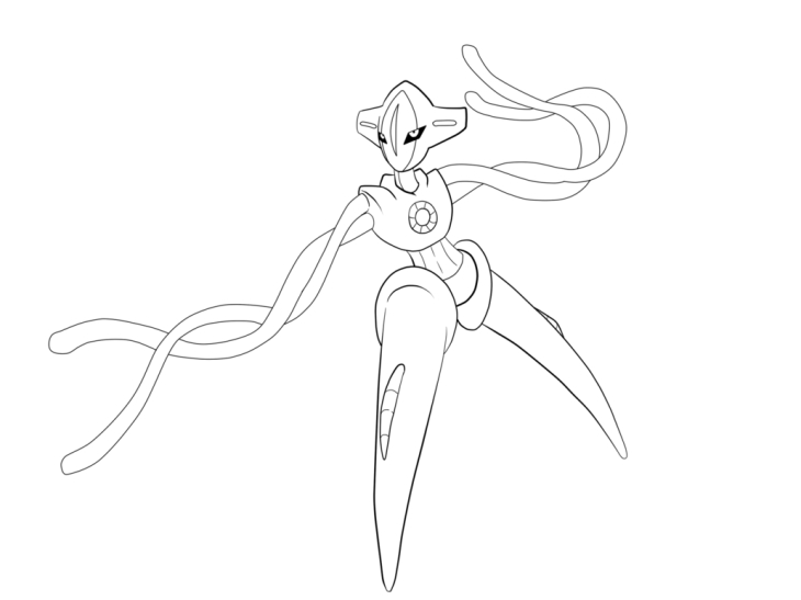 Deoxys Pokemon Coloring Page