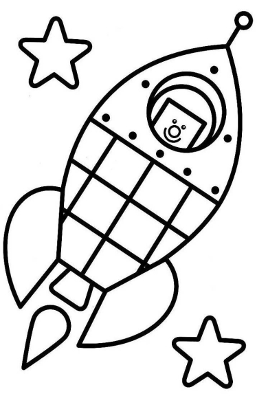 Rocket coloring page