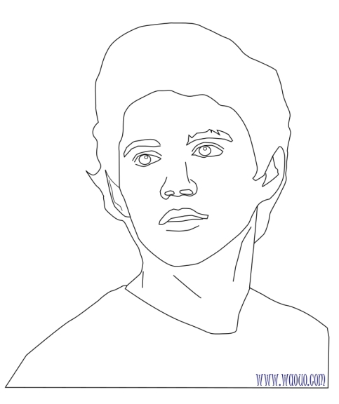 Niall Horan Coloring Page