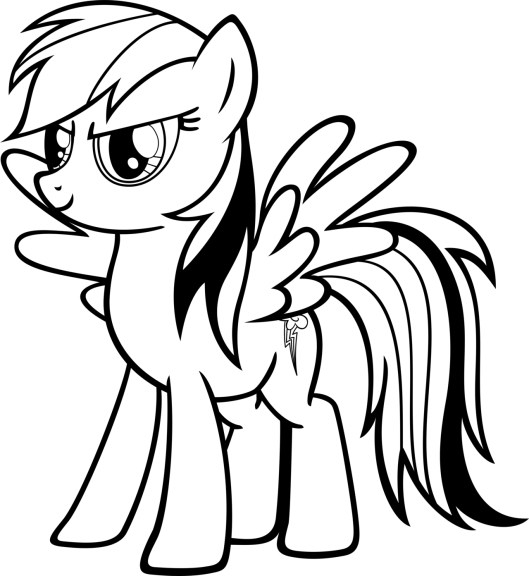 Coloriage Rainbow Dash