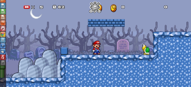 Super Mario sur une île fantôme