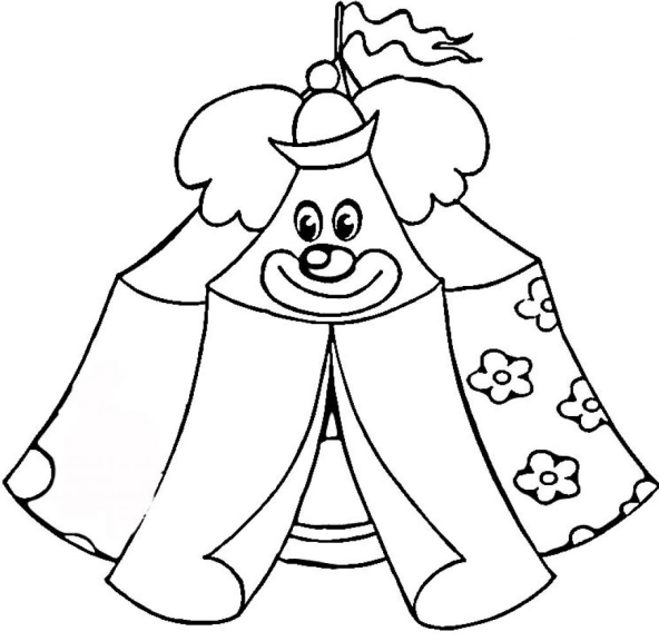 Circus tent coloring page