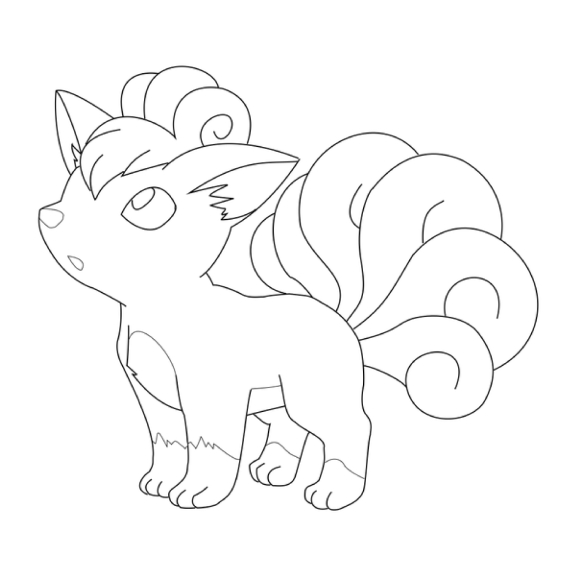 Vulpix Pokemon Coloring Page