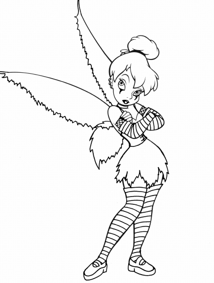 Halloween fairy coloring page