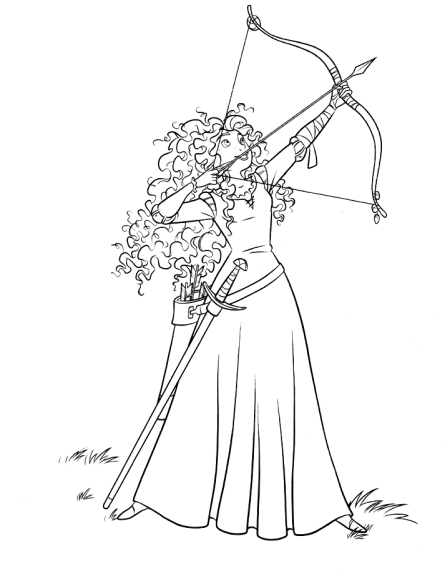 Merida coloring page