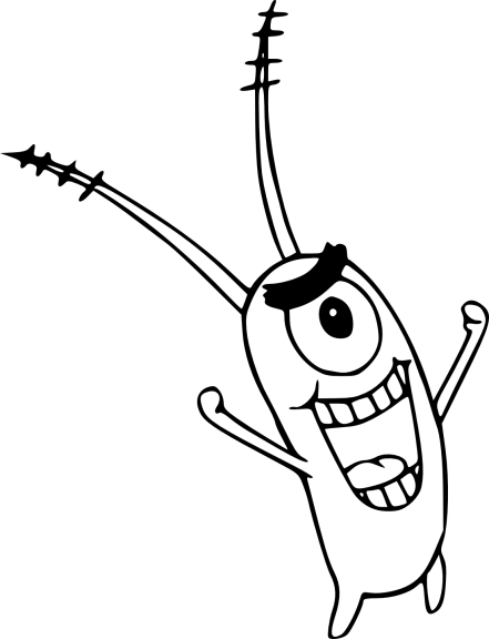 Plankton Spongebob coloring page