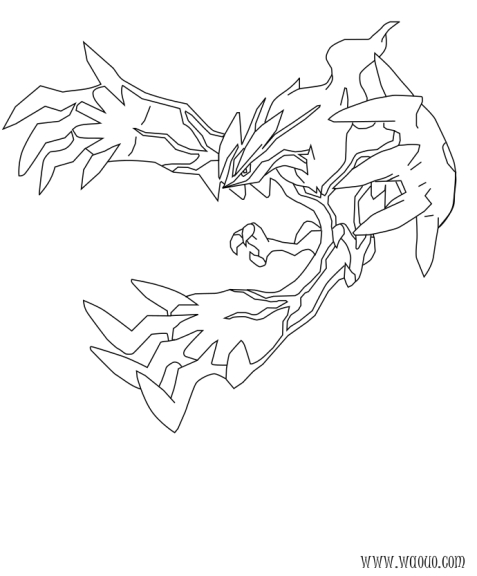 Coloriage pokemon Yveltal