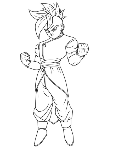 Dibujo para colorear Super oub Dragon Ball Z