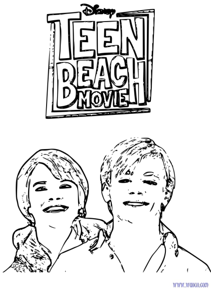 Ausmalbilder zum Thema Teen Beach