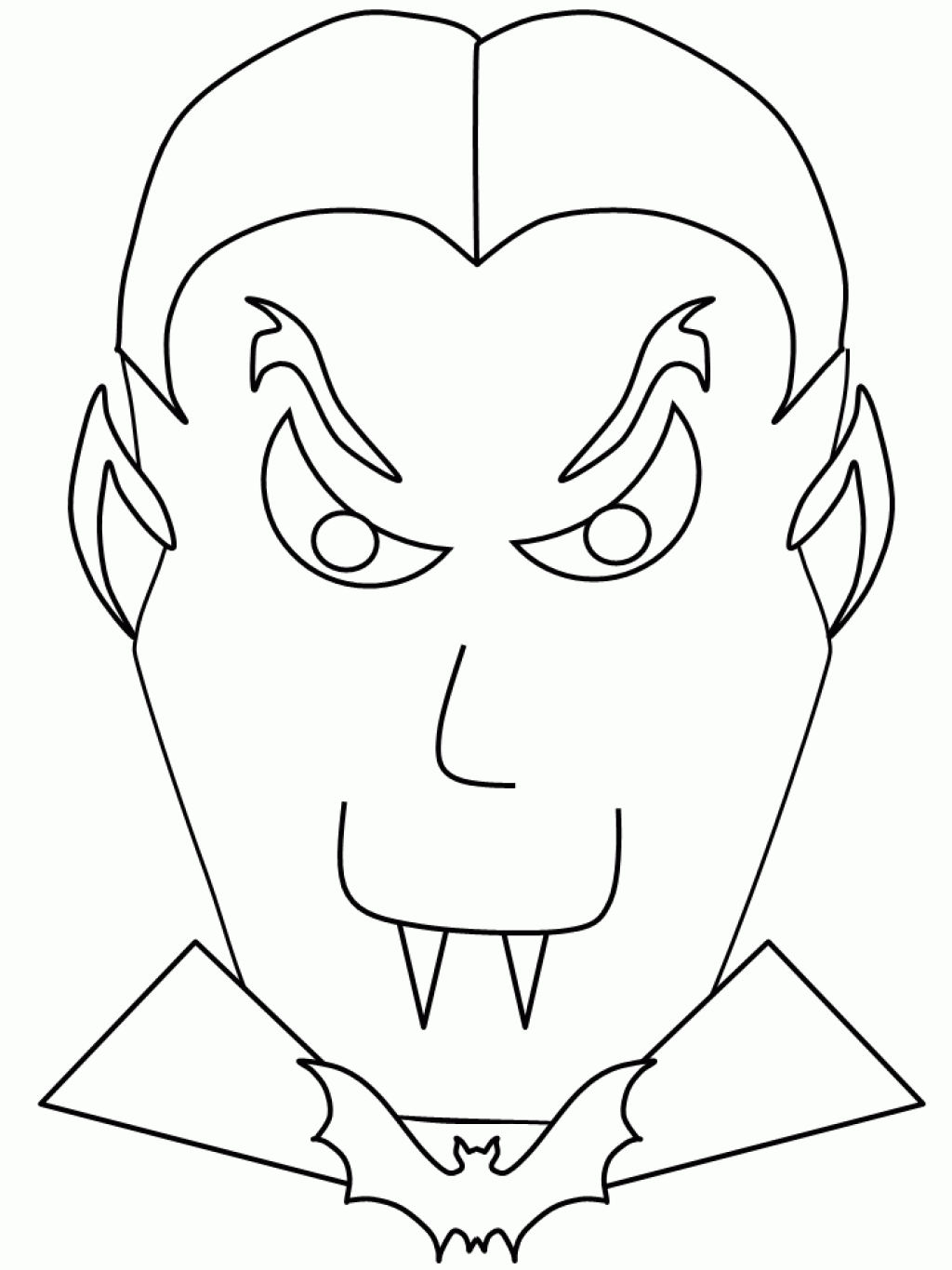 Dibujo De Cabeza De Vampiro Para Colorear Para Imprimir Y Colorear