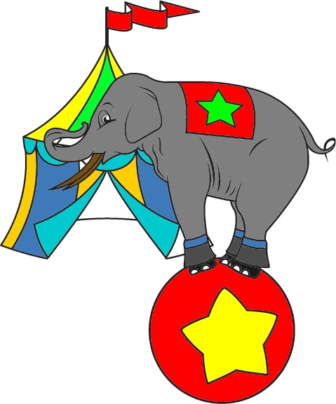 Circus elephant drawing