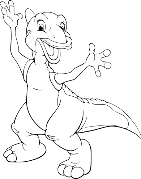 Dibujo para colorear Becky el pequeño dinosaurio