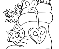 Coloriage botte de noël